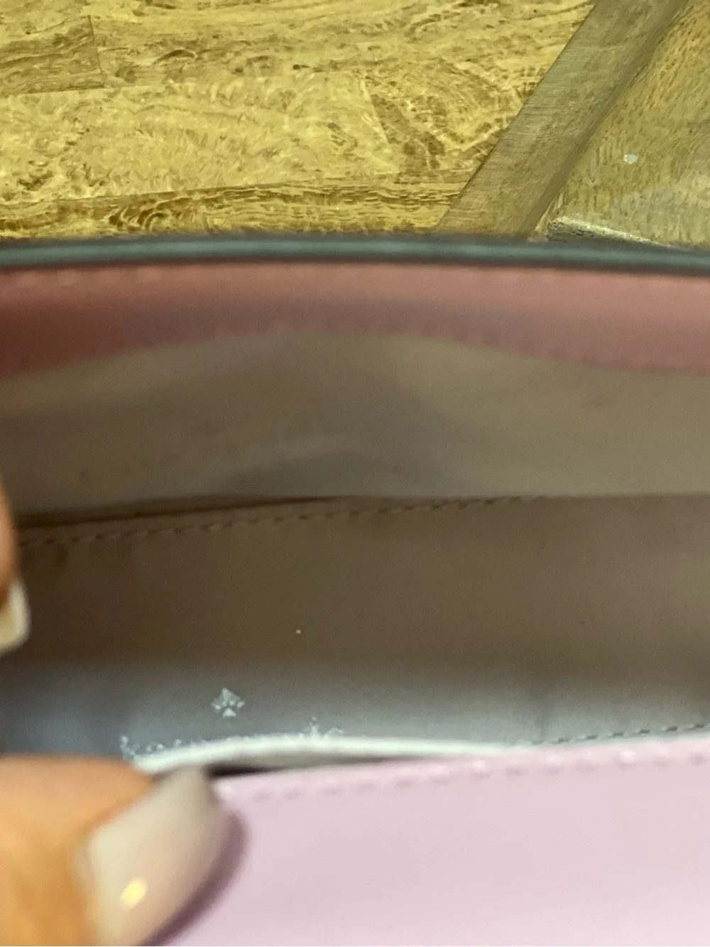 kate spade Lavender Saffiano Crossbody Bag with Gold Logo